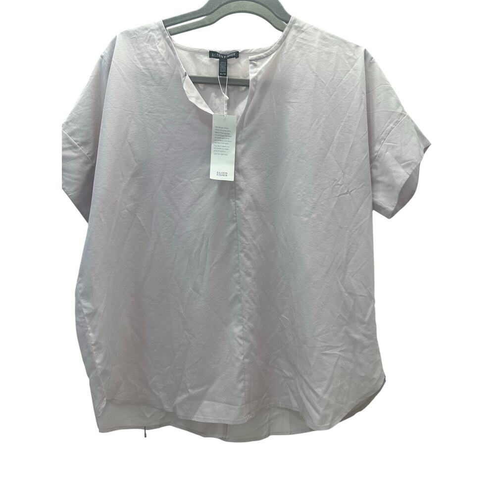 Eileen Fisher short-sleeve Tencel top Size XS/TP